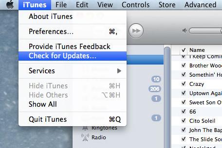 error 29 de iphone-comprobar actualizaciones de iTunes