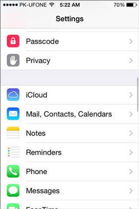 Accédez à iCloud pour exporter des notes depuis l'iPhone vers PC ou Mac