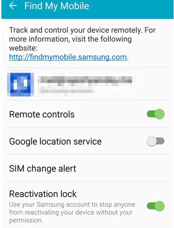Samsung-Reaktivierungssperre