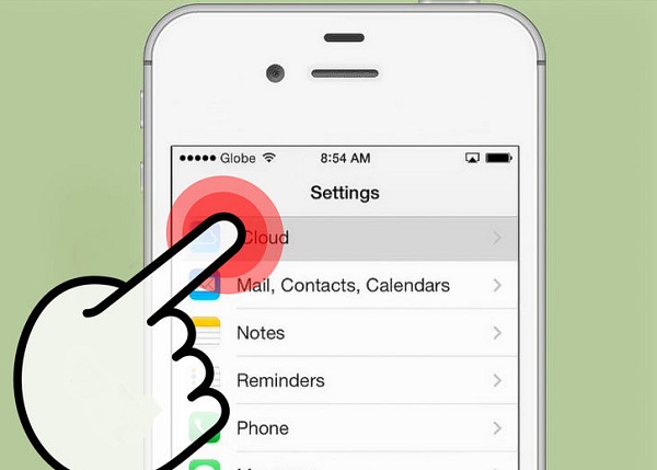 go back to reset icloud email on iphone