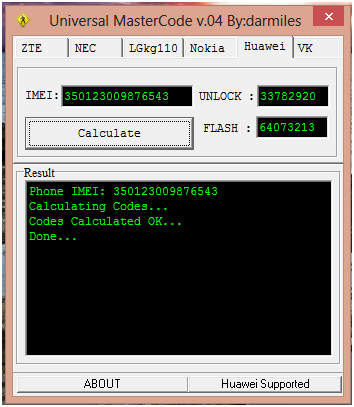 programma per sbloccare modem huawei -Universal Master Code