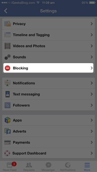 block people in facebook