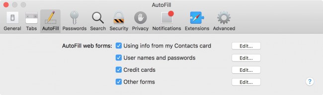 select categories to setup and use icloud keychain