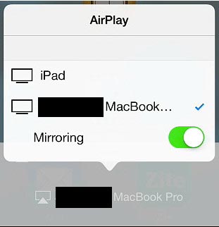 Mettre en miroir iphone vers mac en utilisant airplay