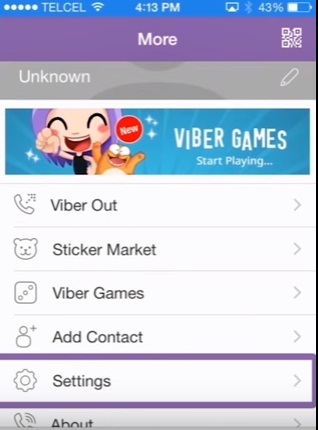 step 4 to change Viber number on iPhone