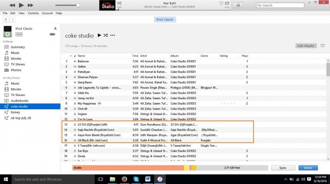 在iPod上编辑播放列表 - 将歌曲拖到iPod上