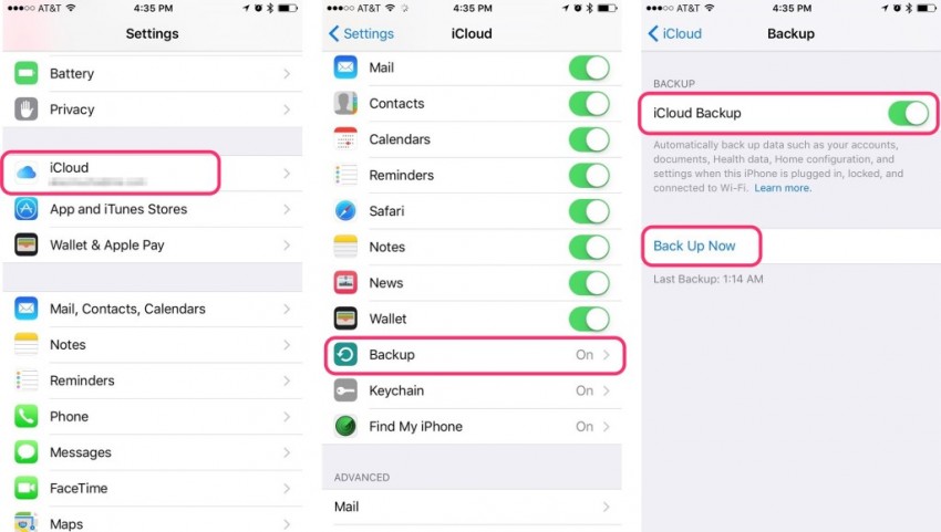 Cómo transferir datos desde el iPhone al Samsung S8-icloud