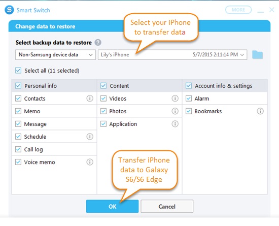Eseguire il backup dei file Samsung sul Galaxy S8-usando-samsung-smart-switch