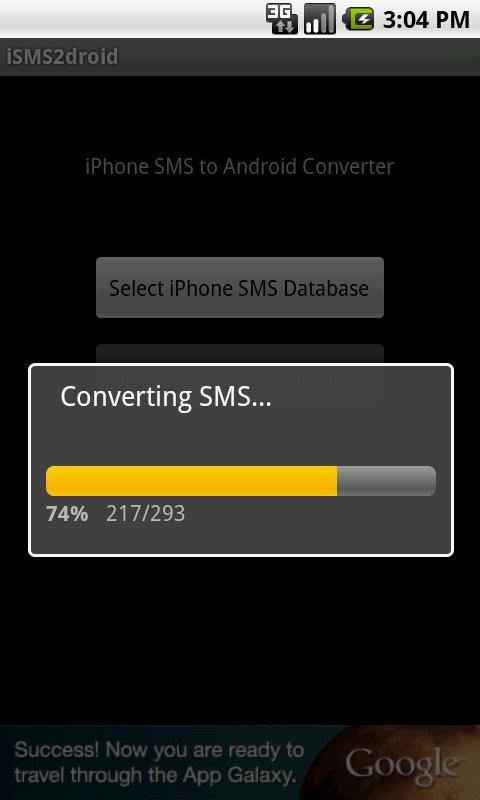 Schritt 6, um SMS vom iPhone zu Android zu übertragen