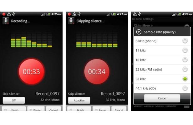 smart voice recorder cell phone mp3 audio recorder app