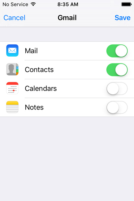 restaurar contatos do iphone do gmail