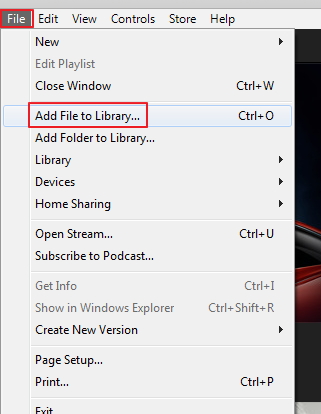 MP4 mit iTunes auf das iPad übertragen-Datei zu iTunes hinzufügen