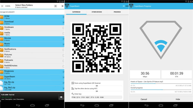 app per il trasferimento di file Android-SuperBeam