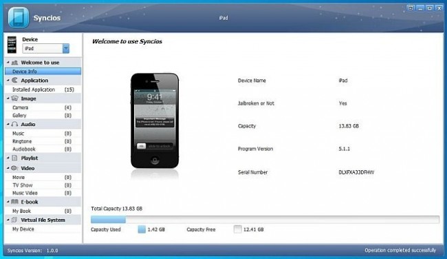 cómo transferir aplicaciones de iPad a iPad - SynciOS