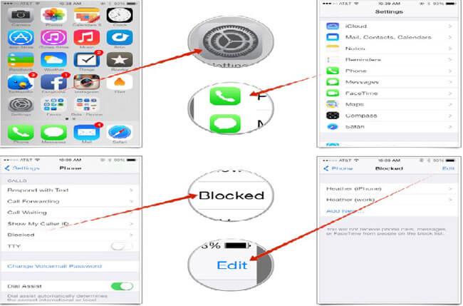 how to find a blocked number on iphone