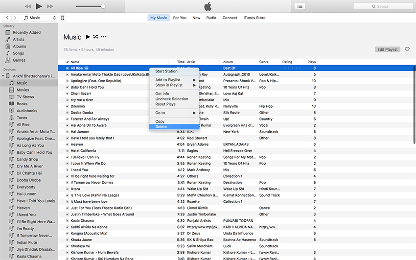 如何使用iTunes删除音乐从iPod