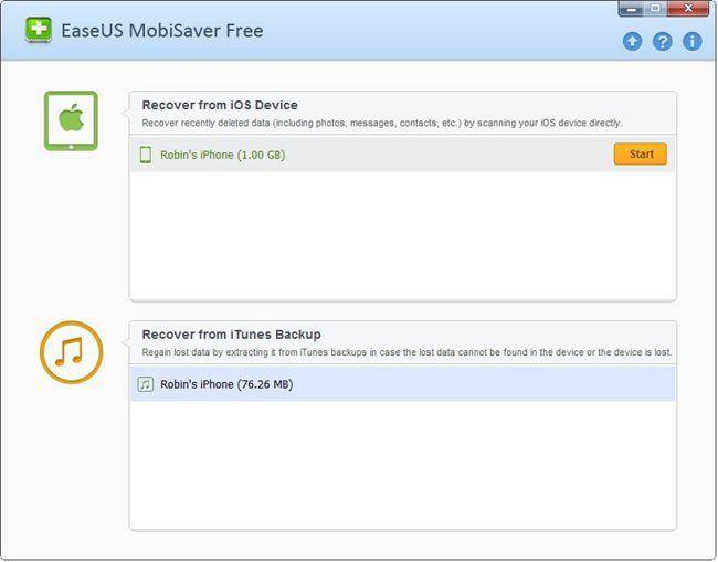 EaseUS MobiSaver iPhone数据恢复软件