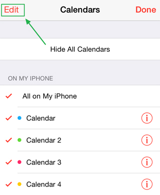 comment supprimer calendrier iphone