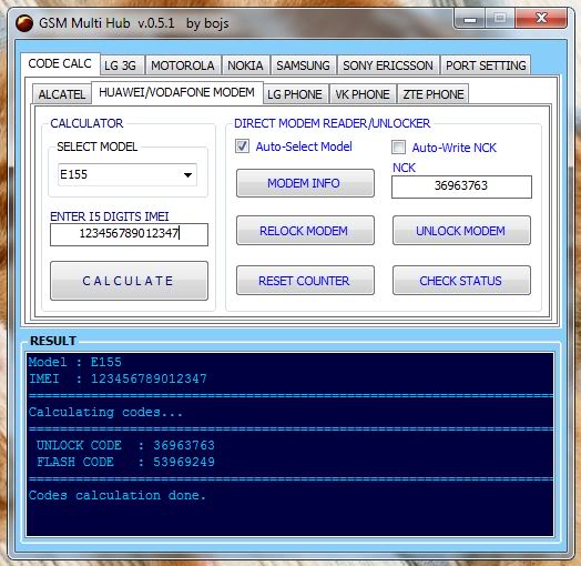 programma per sbloccare il modem huawei -GSM multi-hub modem unlocker