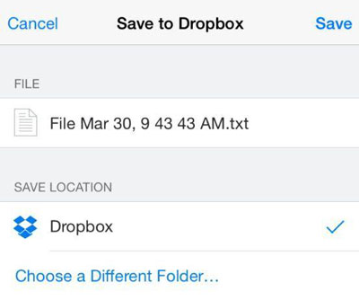 用Dropbox备份iPhone笔记
