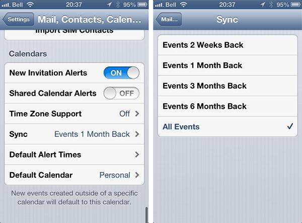 iPhone Kalender probleme