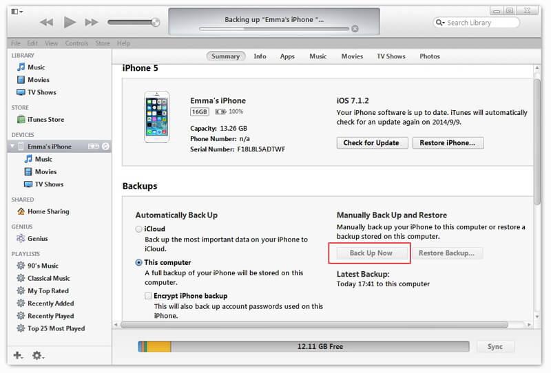 extract contacts from itunes backup