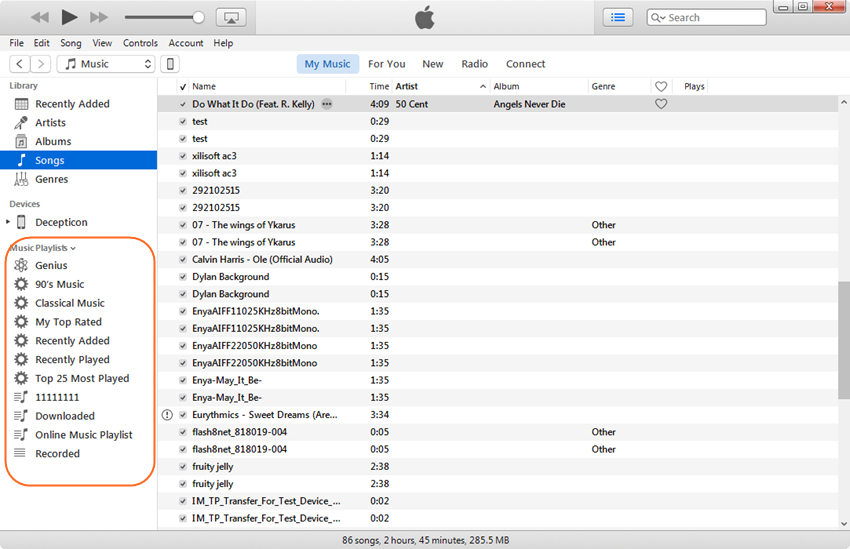 itunes playlist export umlaute