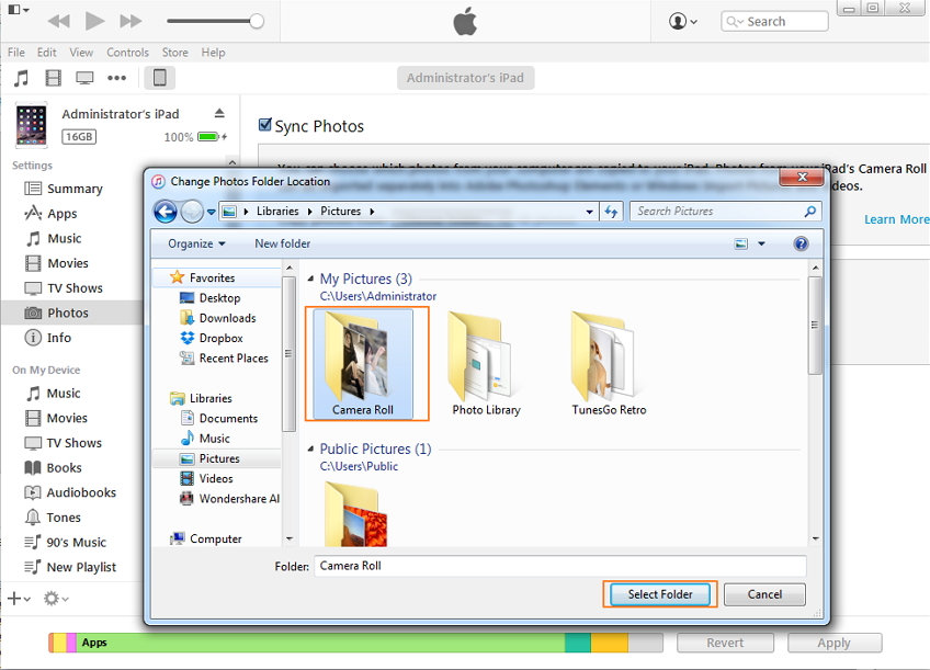 Cómo Usar iTunes para Transferir Fotos desde el Ordenador al iPad