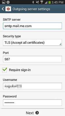 set up iCloud account on Android