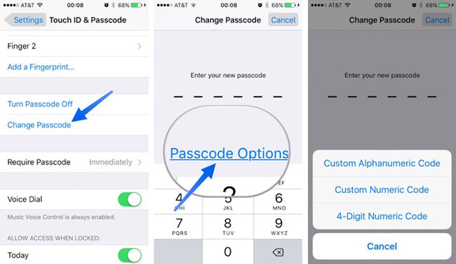 resetting iphone passcode without restoring