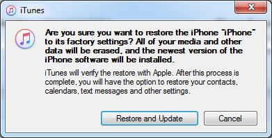 reset iphone without password