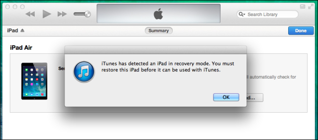 iPad陷入了恢复模式