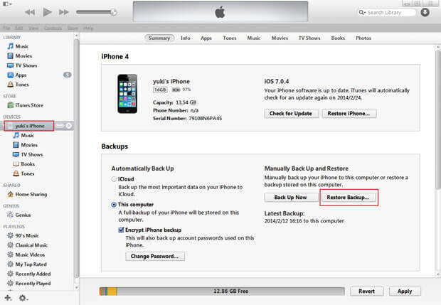 itunes online para restaurar iphone