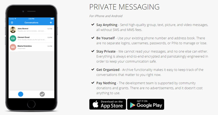 anonymous texting sites