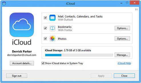 set up iCloud on PC