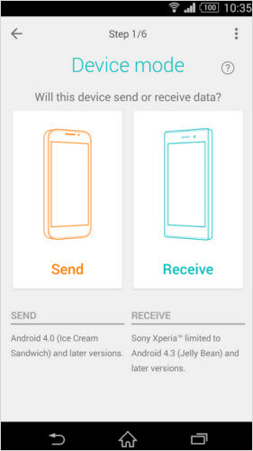aplicación de transferencia móvil-Xperia ™ Transfer Mobile
