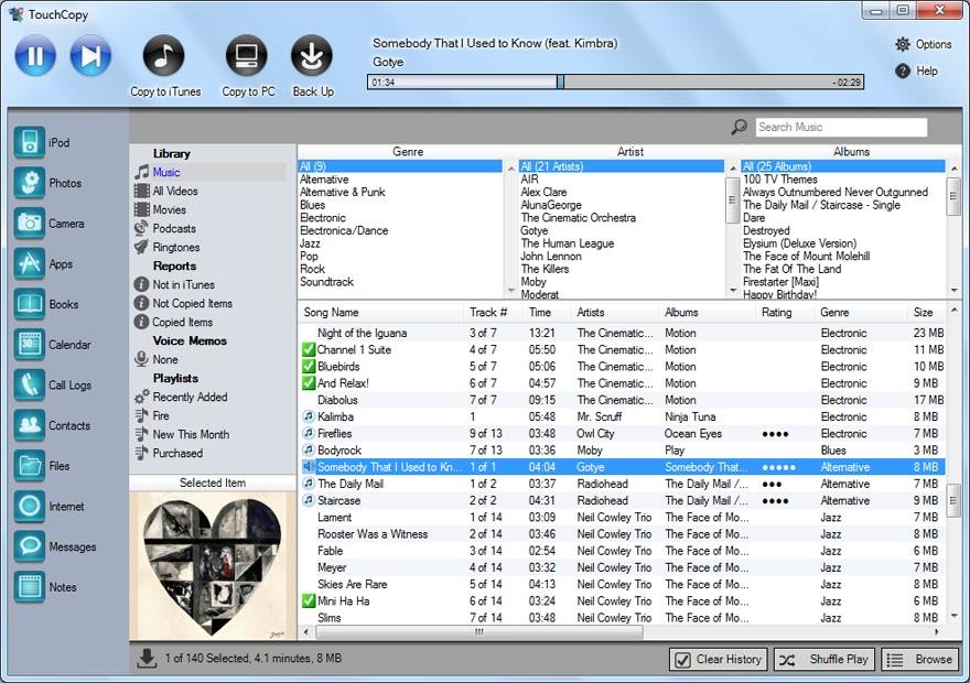 Transferencias de iPod: cómo transferir iPod a iTunes o computadora-TouchCopy