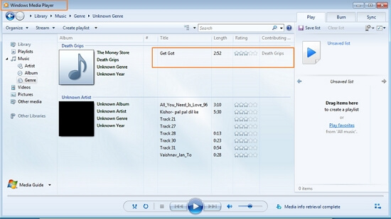 trasferire musica da iPod a Windows Media Player usando dr.fone - Transfer (iOS)