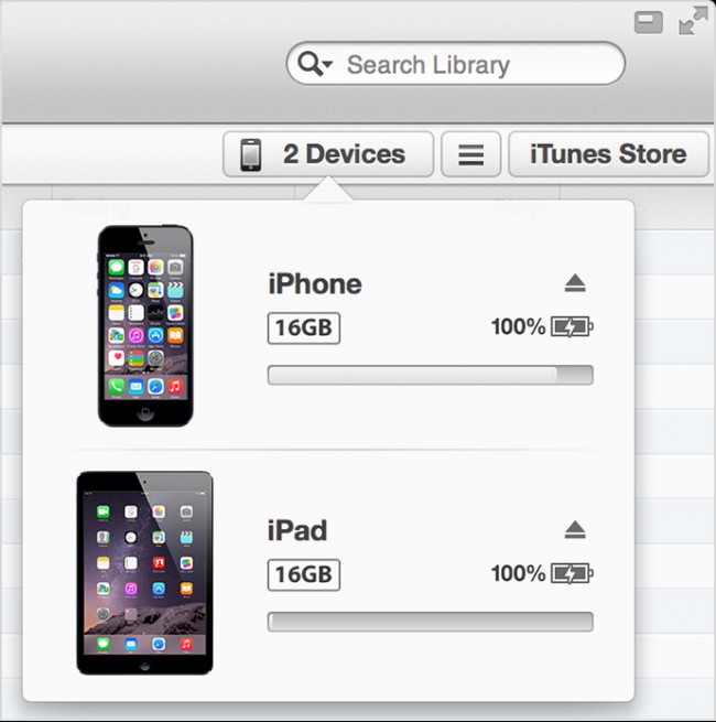 transferir músicas do iPad para o iPhone com o iTunes - passo 2