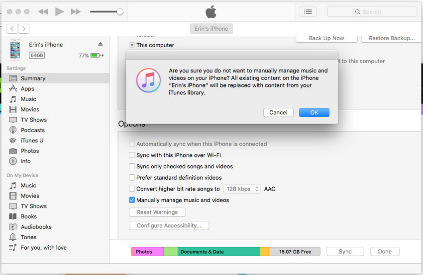Cómo transferir listas de reproducción de iTunes a la biblioteca de iPhone-iTunes