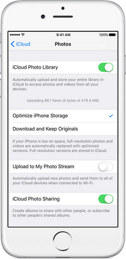 como carregar o rolo de câmara para a icloud