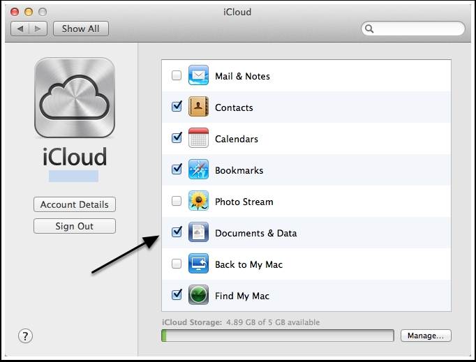 finish save documents in iCloud on Mac
