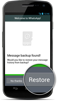 Whatsapp-Bilder vom Auto-Backup wiederherstellen