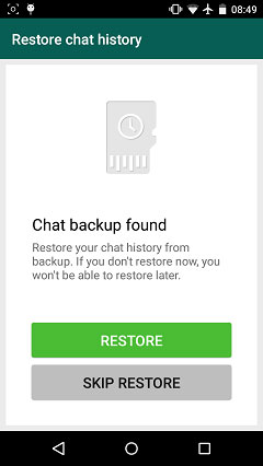 die Whatsapp-Backup-Daten finden