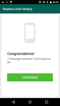 messages WhatsApp restaurés
