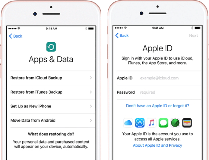 restore icloud backup to new iphone